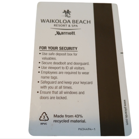 Hertz/Marriott Explore Hawaii Guide Waikoloa Beach Resort & Spa Room Key Card - Picture 9 of 12